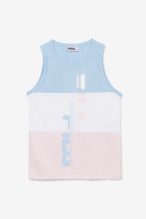 FILA Alf Tank Vests Blue / White / Pink,Mens Clothing | CA.SBXFKZ182